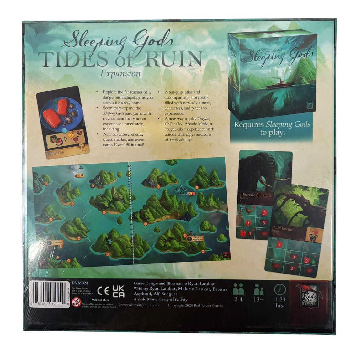 Sealed Sleeping Gods Tides of Ruin expansion. Adds new quests, atlas pages, and Arcade Mode. Requires base game. Fast shipping. Ideal for campaign gamers.