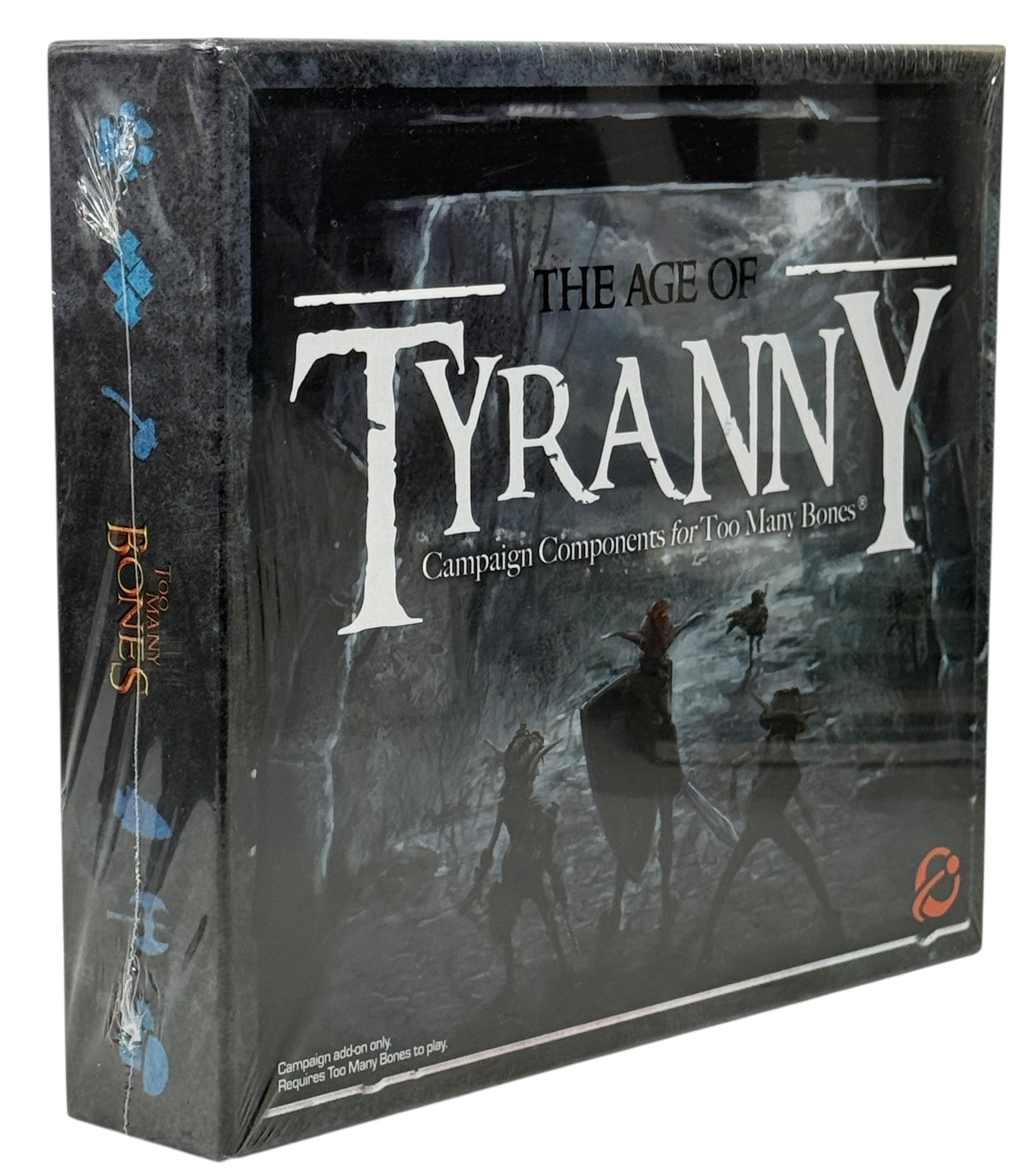 Sealed Age of Tyranny campaign expansion for Too Many Bones. Rare OOP add-on with scars and encounters. Collector-grade. Ships from Montreal.