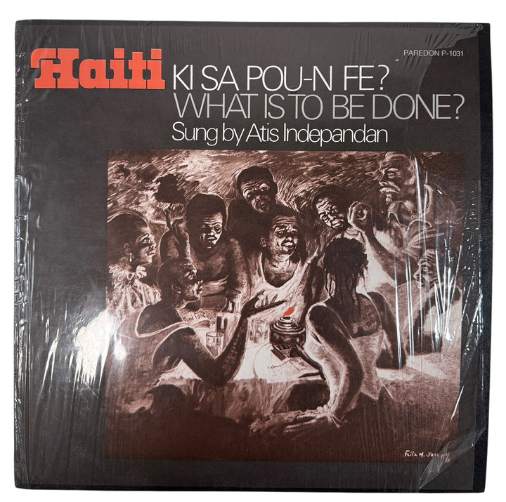 1975 Haitian protest folk LP by Atis Indepandan on Paredon Records with booklet. Creole political songs and translations. Archival NM vinyl in shrink.