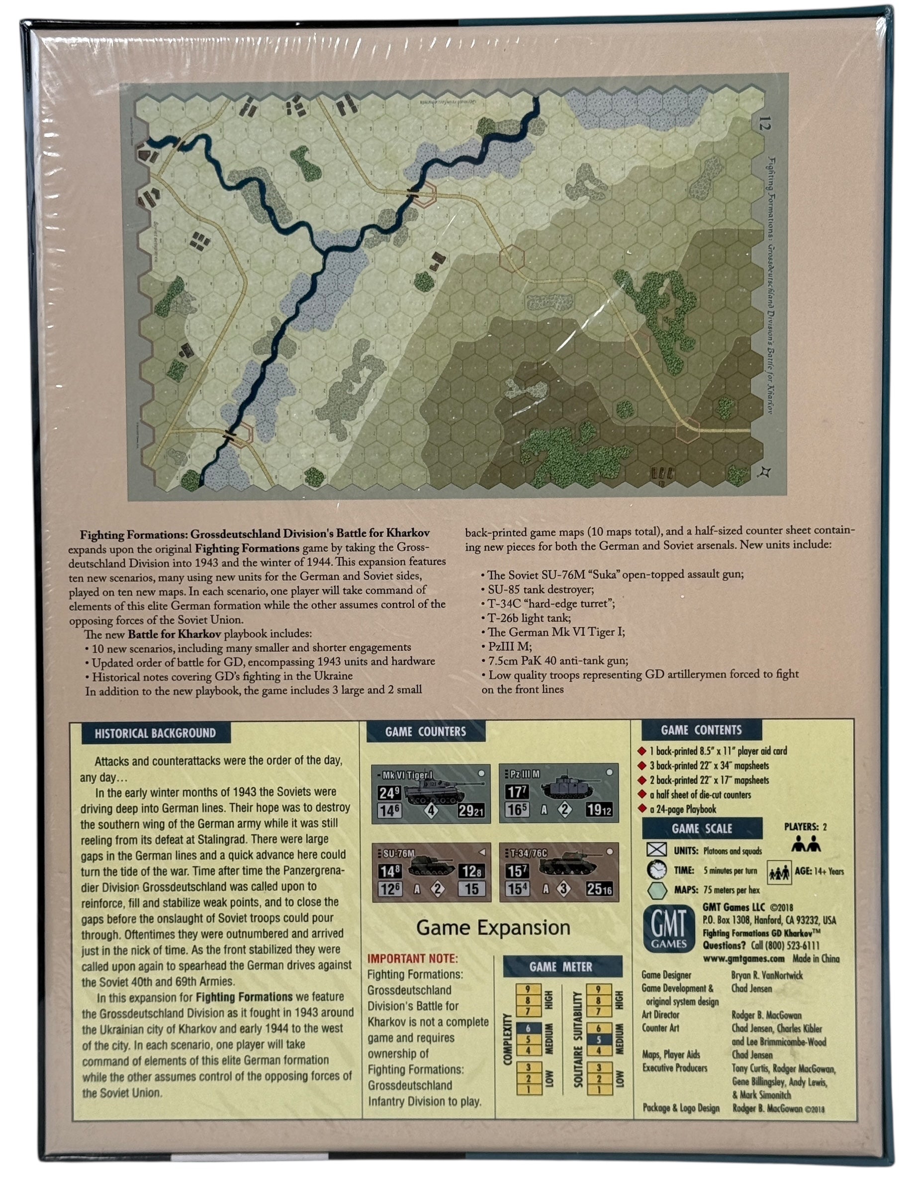 Sealed GMT Fighting Formations Battle for Kharkov expansion. Out-of-print wargame module with Eastern Front scenarios. Collector condition. Ships from Montreal.