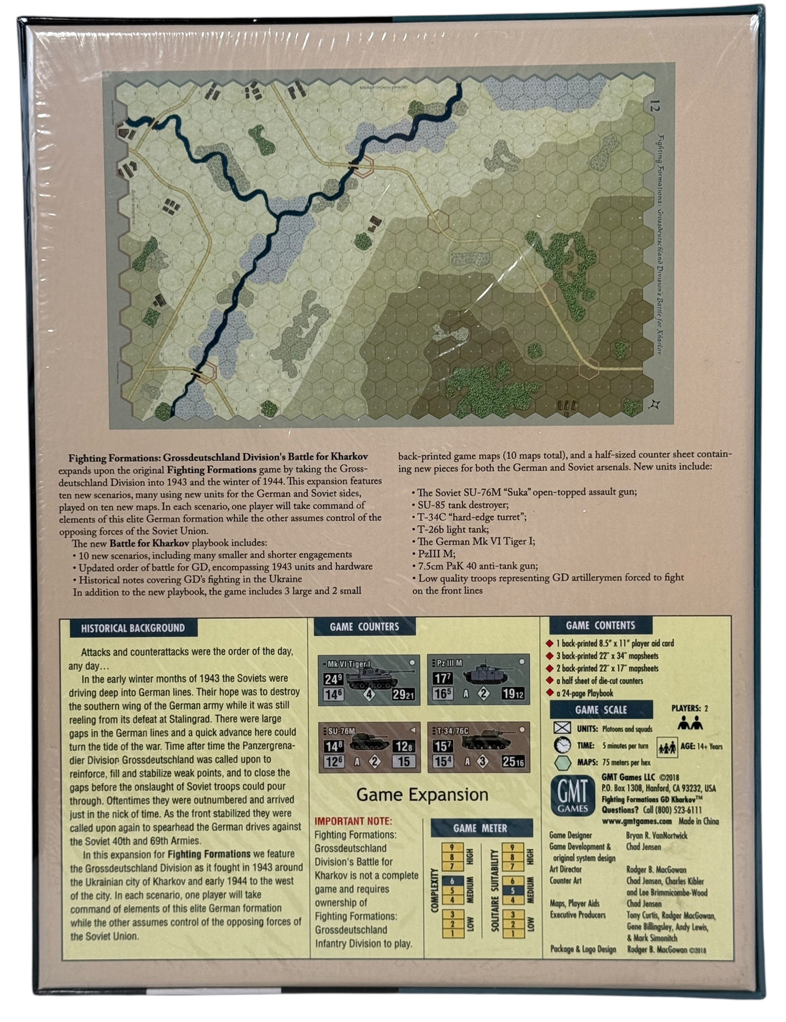 Sealed GMT Fighting Formations Battle for Kharkov expansion. Out-of-print wargame module with Eastern Front scenarios. Collector condition. Ships from Montreal.