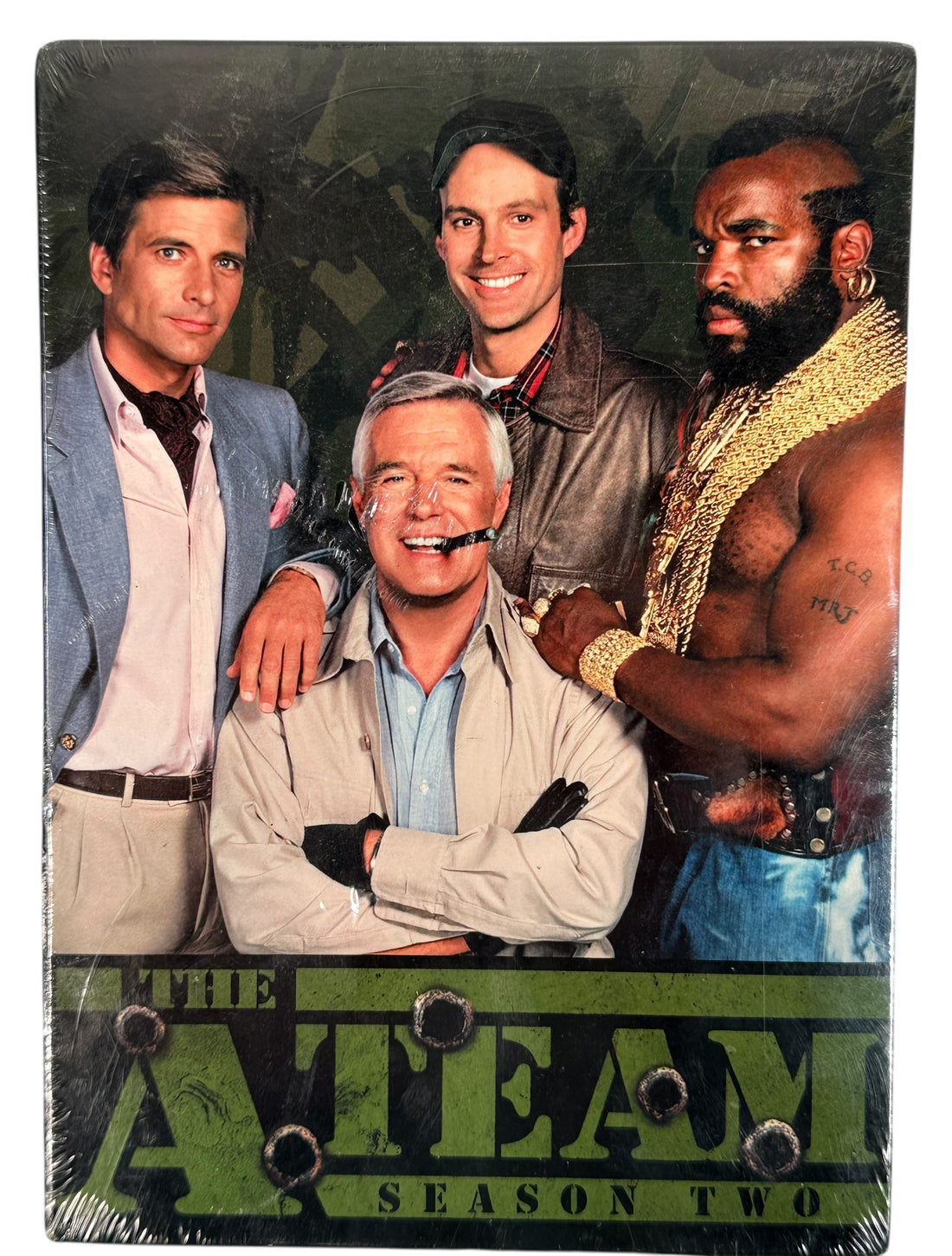 Sealed A-Team Season Two 2002 Universal DVD set, Region 1 NTSC with Knight Rider bonus episode. Collectible 80s TV nostalgia title in factory wrap.