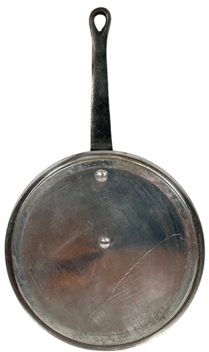 Vintage 8.5” metal saucepan replacement lid. Perfect for replacing missing cookware parts. Functional with light wear. Mid-century sustainable kitchenware.