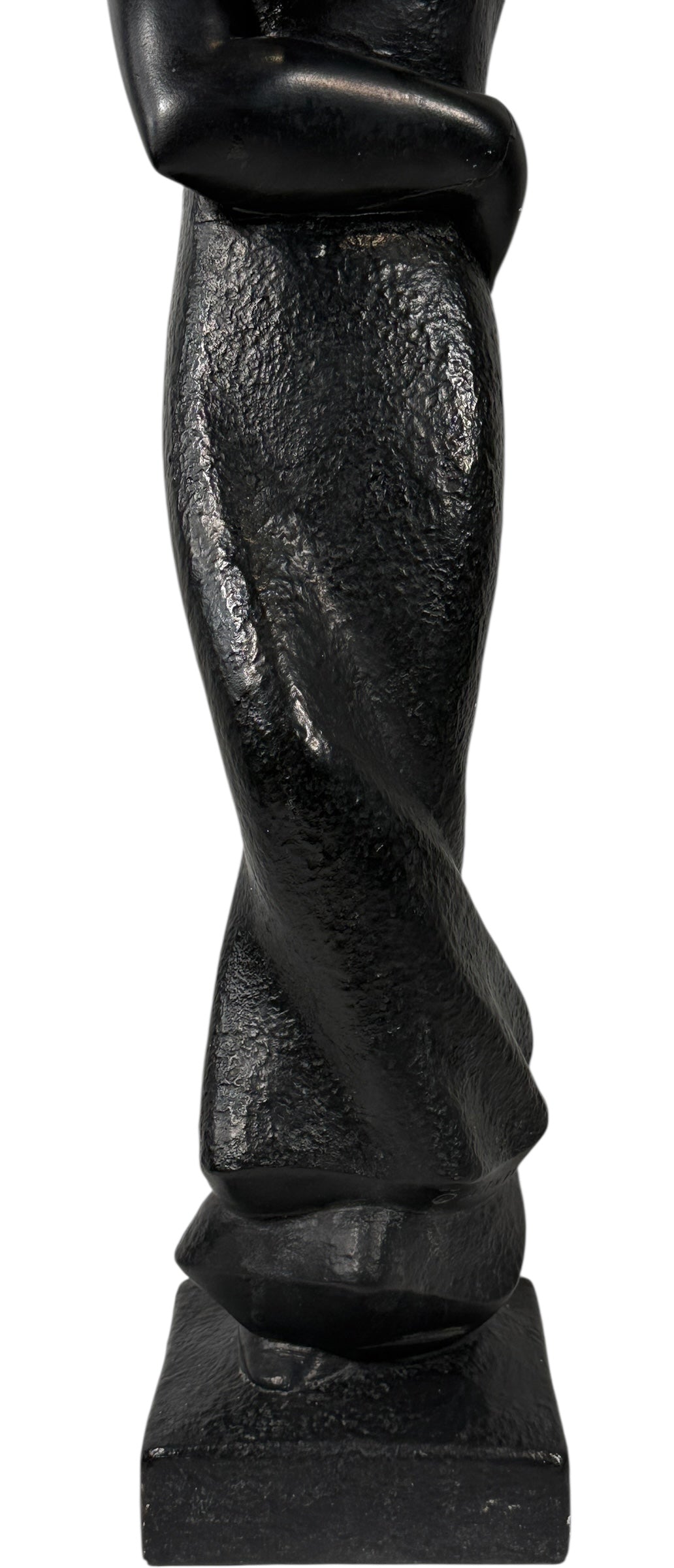 Austin Productions Inc. 1968 Modernist Abstract Sculpture – Black Resin Figure