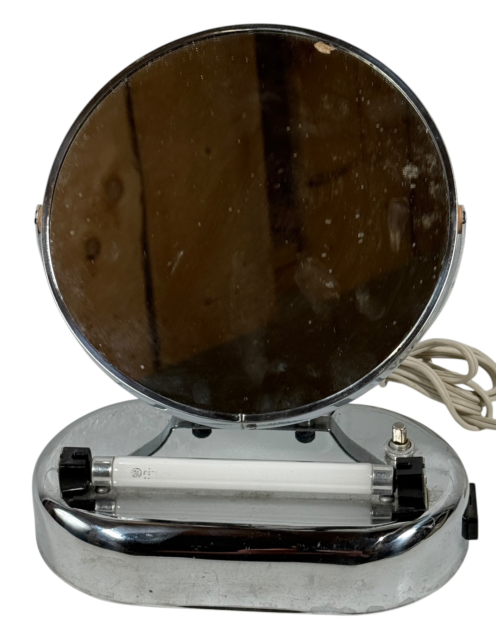 Vintage Beck Electric MFG Co. Ltd. Lighted Makeup Mirror – Chrome Vanity Lamp, AS-IS-