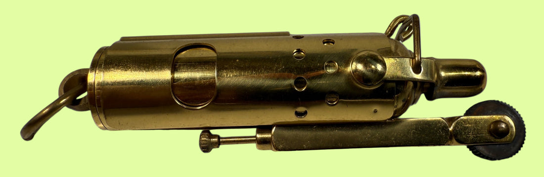  Brass Cylindrical “Trench-Style” Wheel Lighter