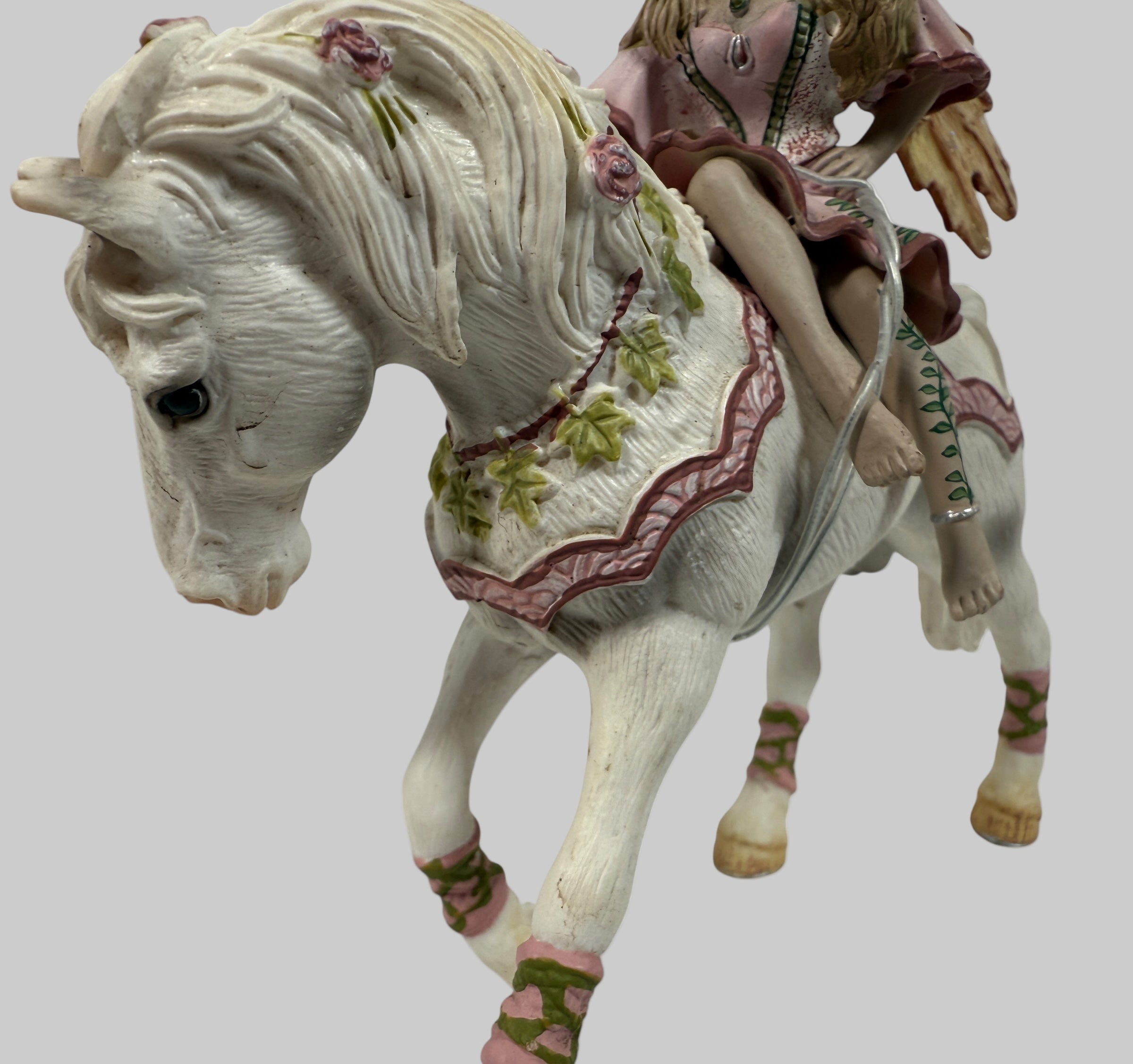 Schleich Bayala fairy on horse figurine (2006) – retired fantasy collectible, hand-painted PVC from Germany/China – Eco Depot Vintage Montreal.