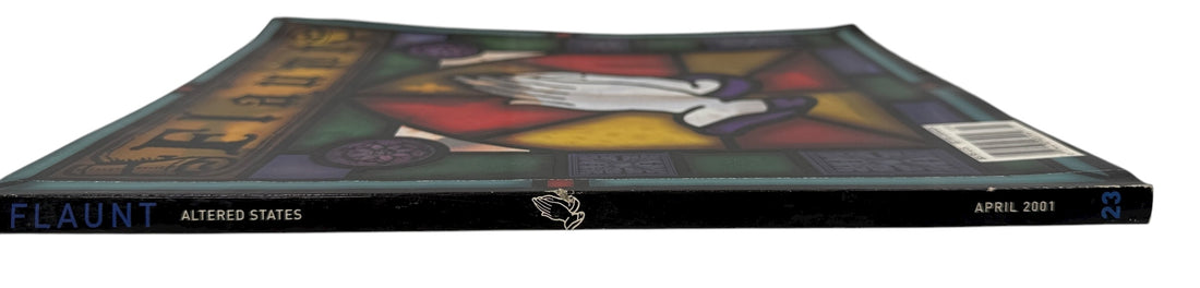 Flaunt Magazine April 2001 Issue #23 featuring Christina Ricci, Gorillaz &amp; Ethan Suplee. Early 2000s cult magazine collectible in good condition.