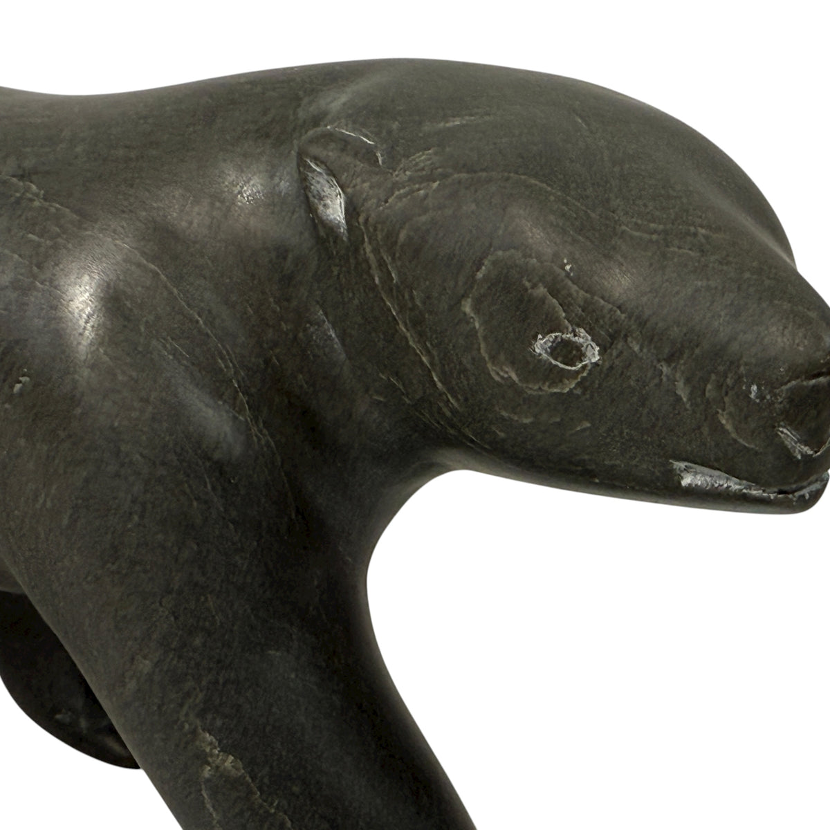 Inuit Soapstone Bear – Joe Ittukalak – Signed & Dated 2004 – 10″ Carvi ...