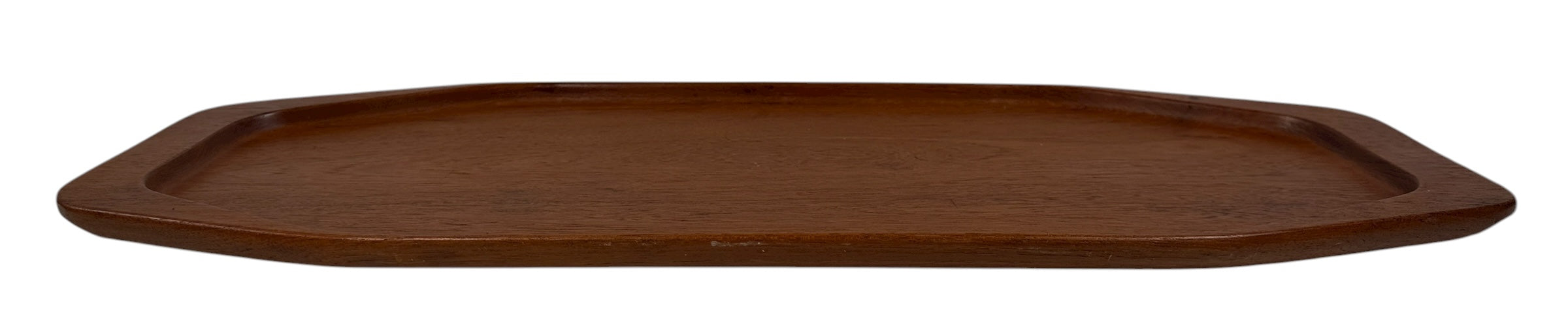 Mid-century Digsmed Danish teak serving tray, 22.5”, marked Denmark. Classic Scandinavian modern design for charcuterie or bar service.
