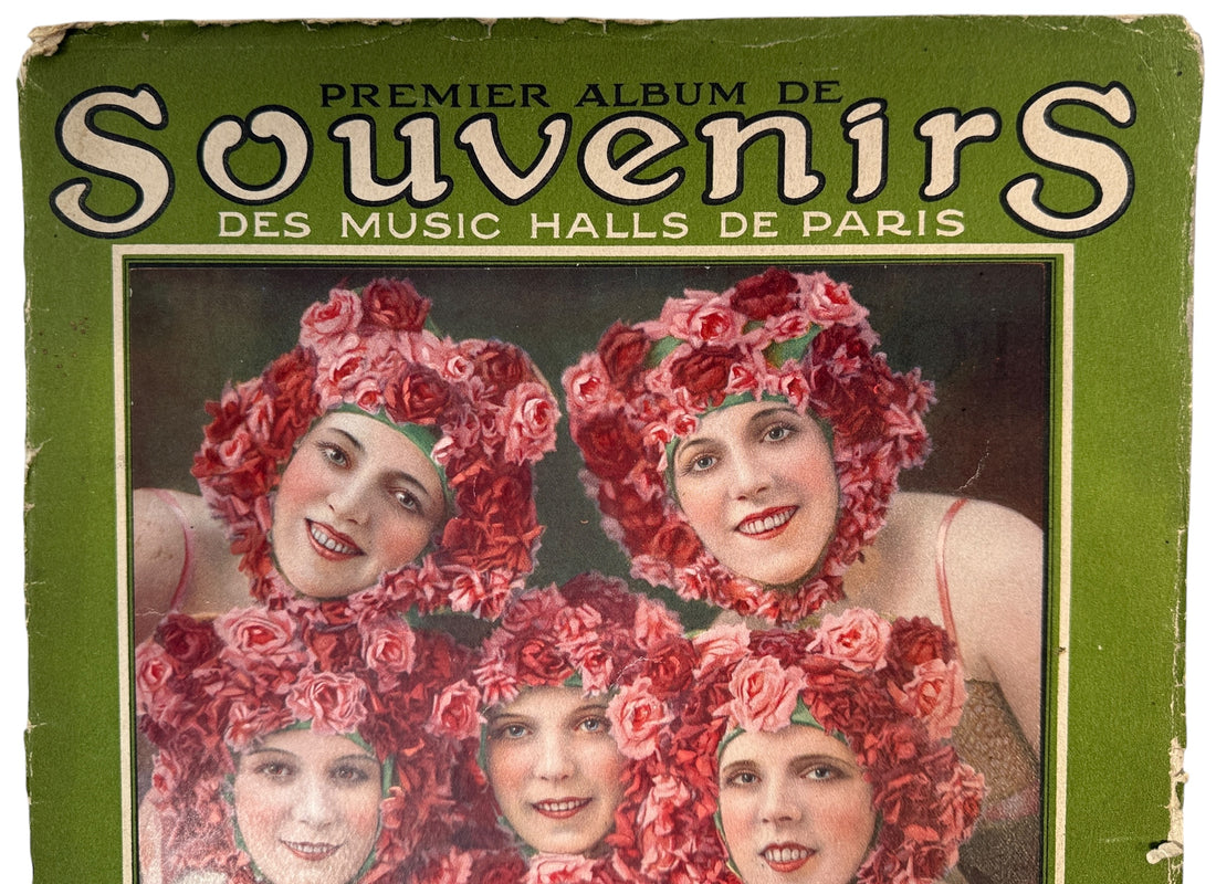 Vintage 1923 Folies-Bergère souvenir album by Paris Art Éditions. Rare Art Deco photos of Paris Music Hall dancers by Waléry.