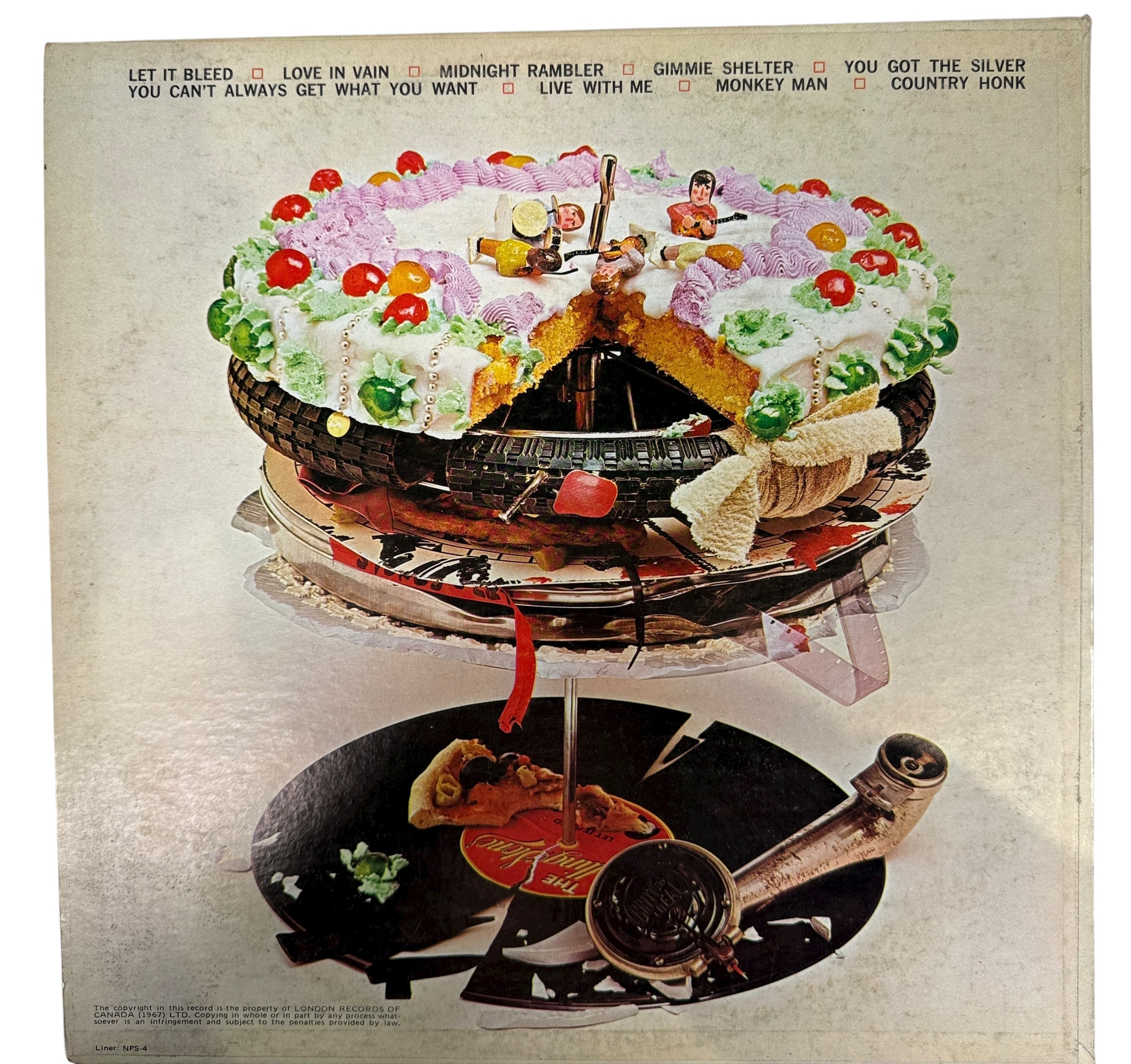 1969 Rolling Stones Let It Bleed LP (Canadian London NPS-4) – classic rock, collectable stereo vinyl, great value, rare poster variant possible.