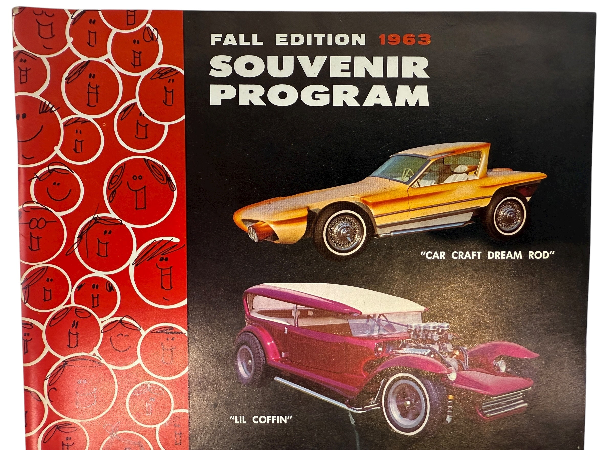 1963 Auto Shows Souvenir Program featuring Dream Rod, Lil’ Coffin, and Mysterion. Clean vintage hot-rod ephemera, great for collectors and garage décor.