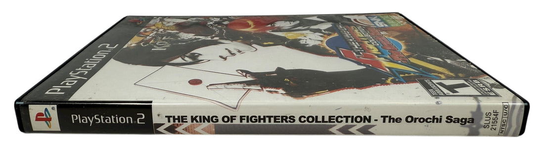 Complete KOF Orochi Saga PS2 set with disc, case, and manual. Tested VG condition. Includes KOF ’94–’98. Essential SNK collection for PS2 fans and collectors.