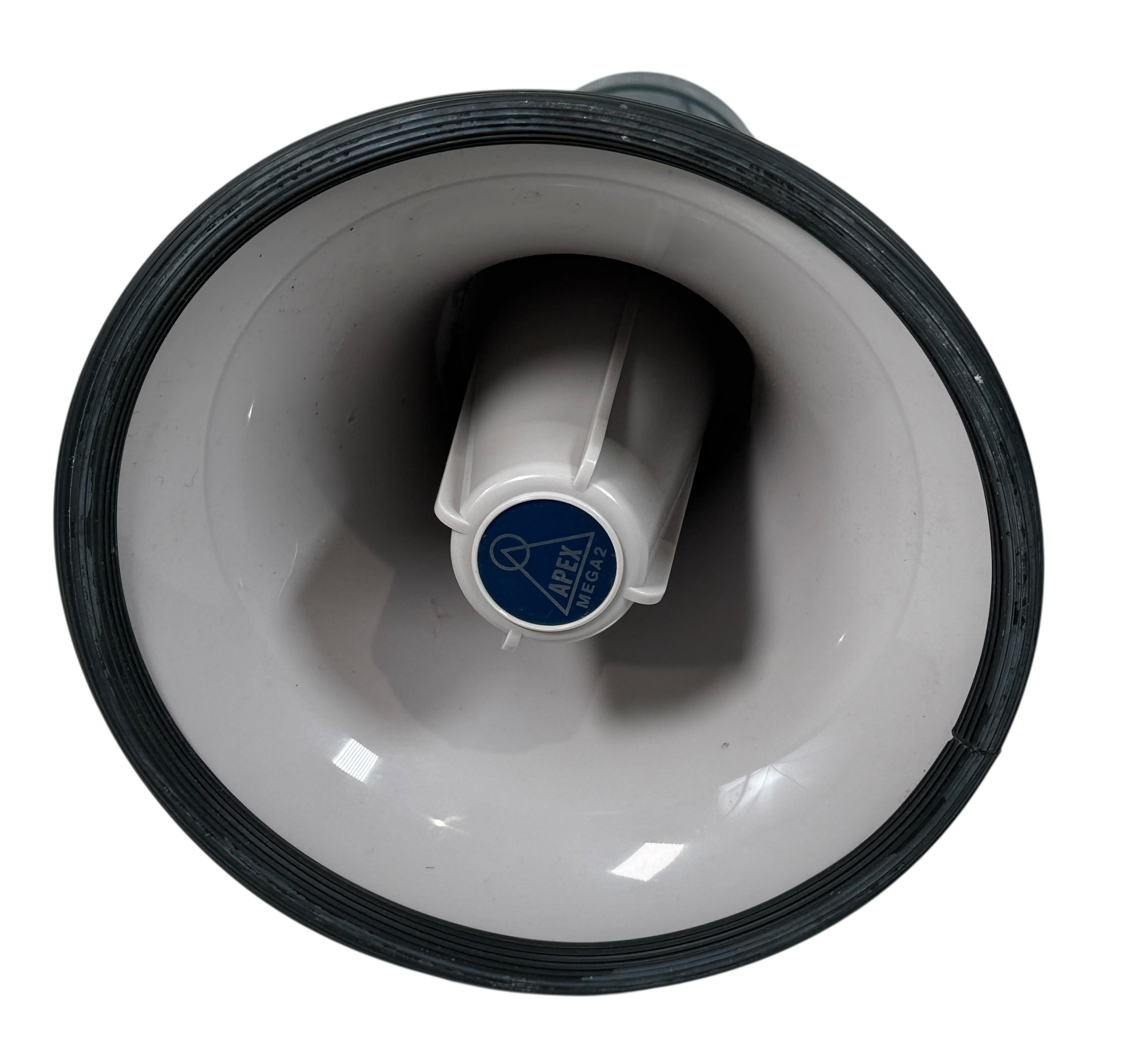 Vintage Apex THOR-15 Mega2 megaphone from the 1970s–80s. Industrial handheld PA with classic design, ideal for decor, props, or restoration.