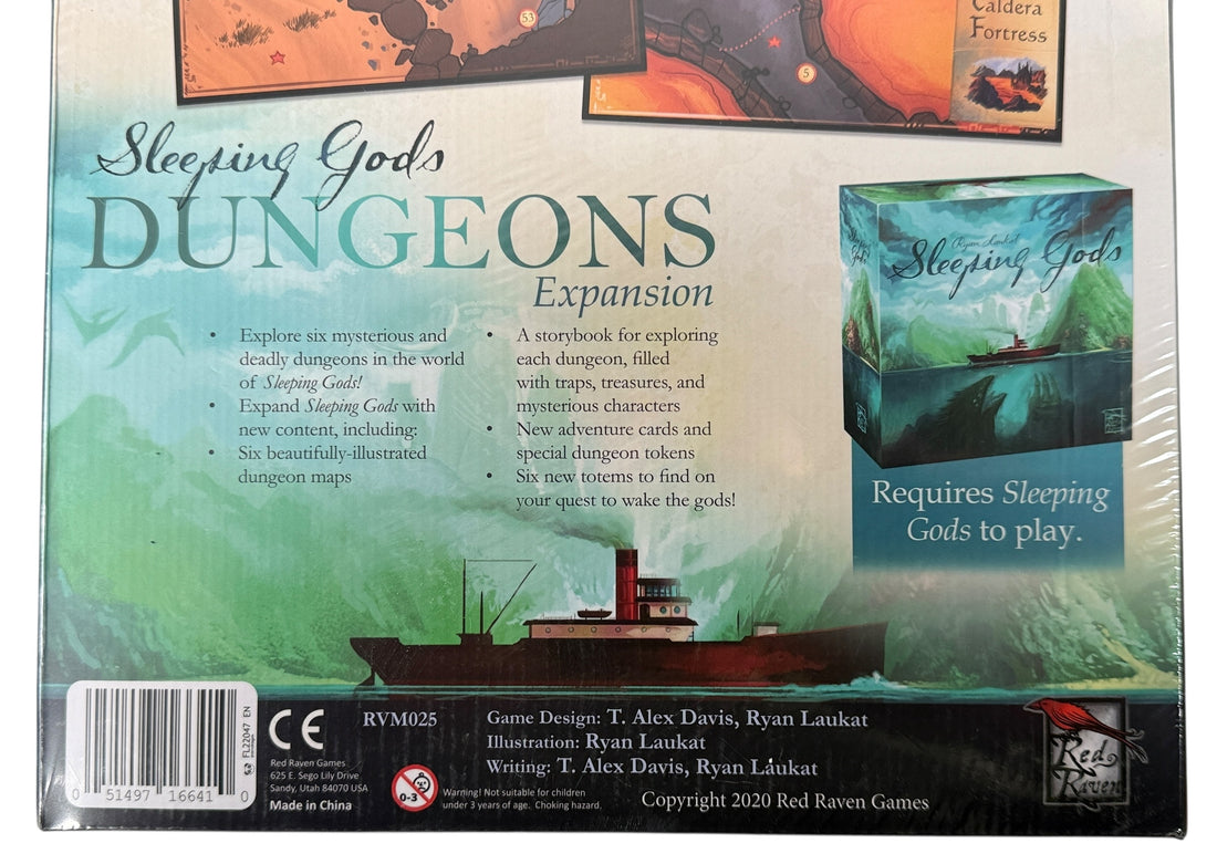 Sealed Sleeping Gods Dungeons Expansion. New storybook, dungeon maps, cards &amp; tokens. Expansion only, base game required. Ships from Canada.