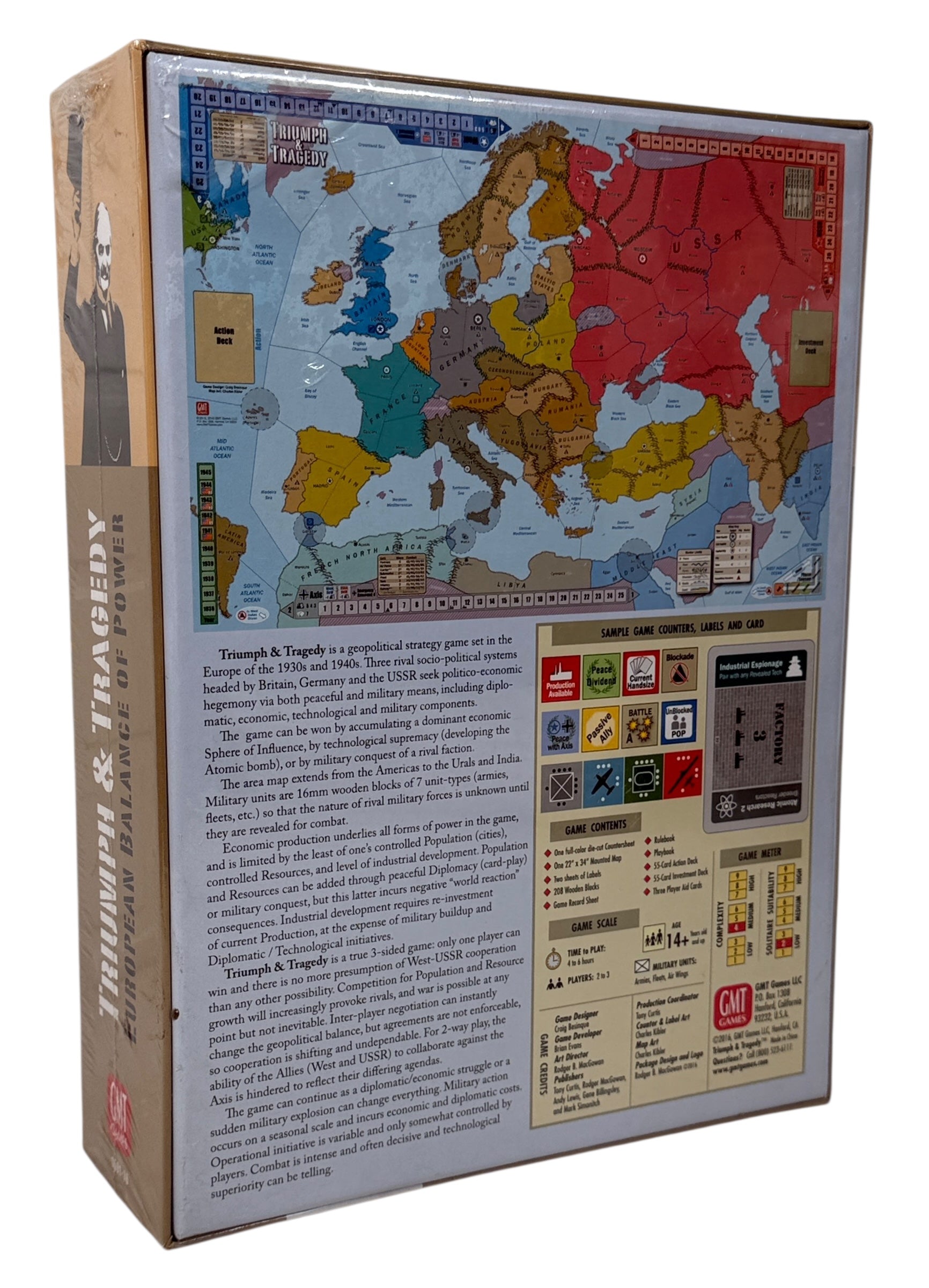 Sealed GMT Games classic Triumph &amp; Tragedy WWII strategy board game. Deep geopolitical gameplay set in Europe 1936–1945. Collector-grade copy.