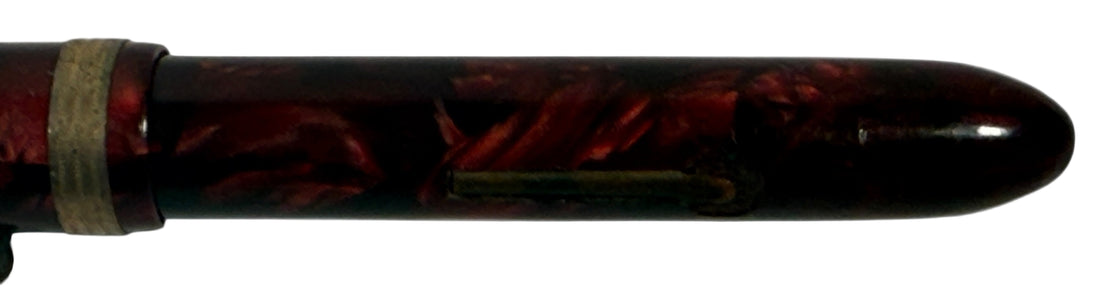 Stylo plume Epenco vintage – Celluloïd marbré bordeaux, plume fine