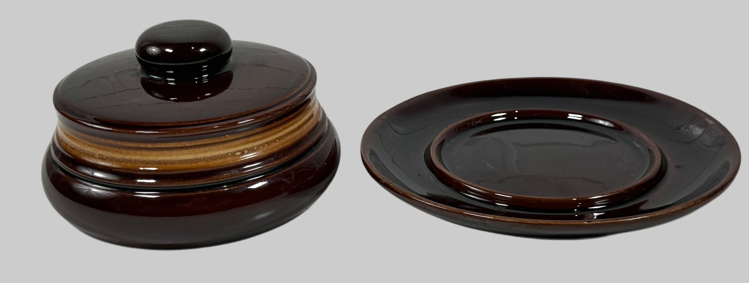 Vintage Beauceware 2074 Brown Drip Covered Dish – Made in Canada