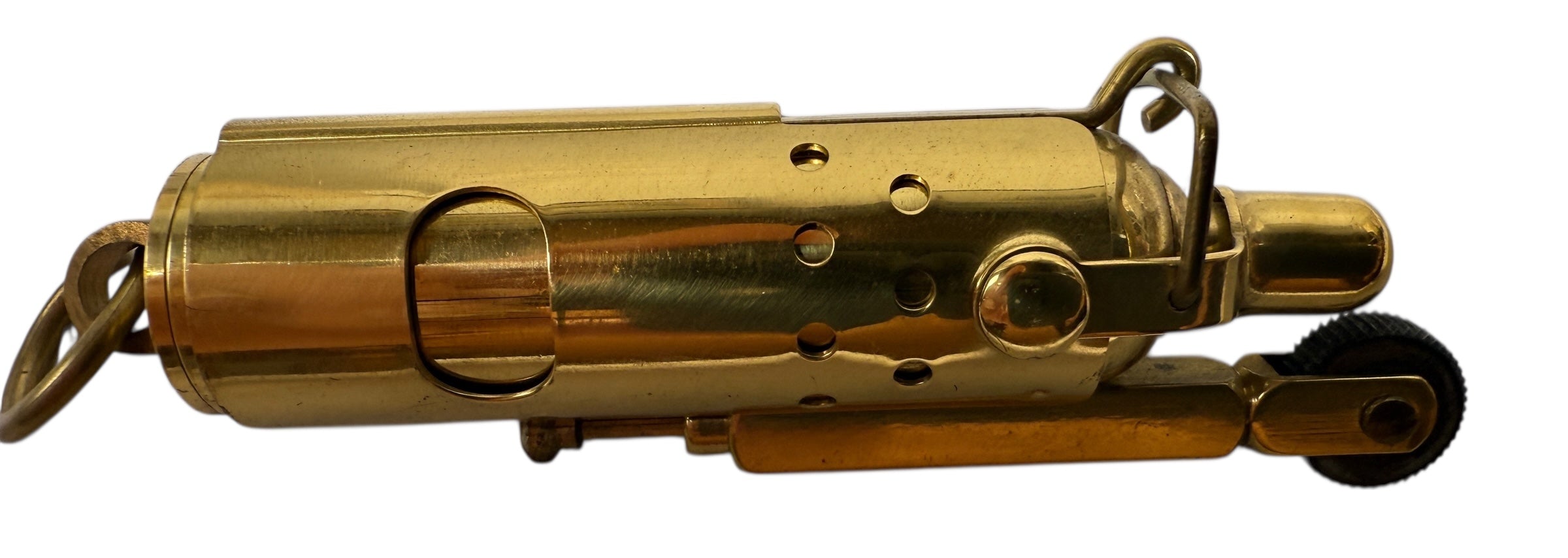  Brass Cylindrical “Trench-Style” Wheel Lighter