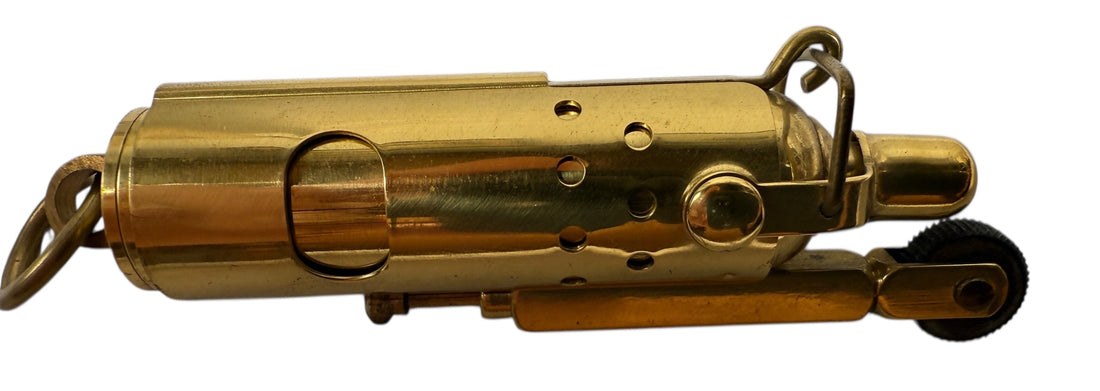  Brass Cylindrical “Trench-Style” Wheel Lighter