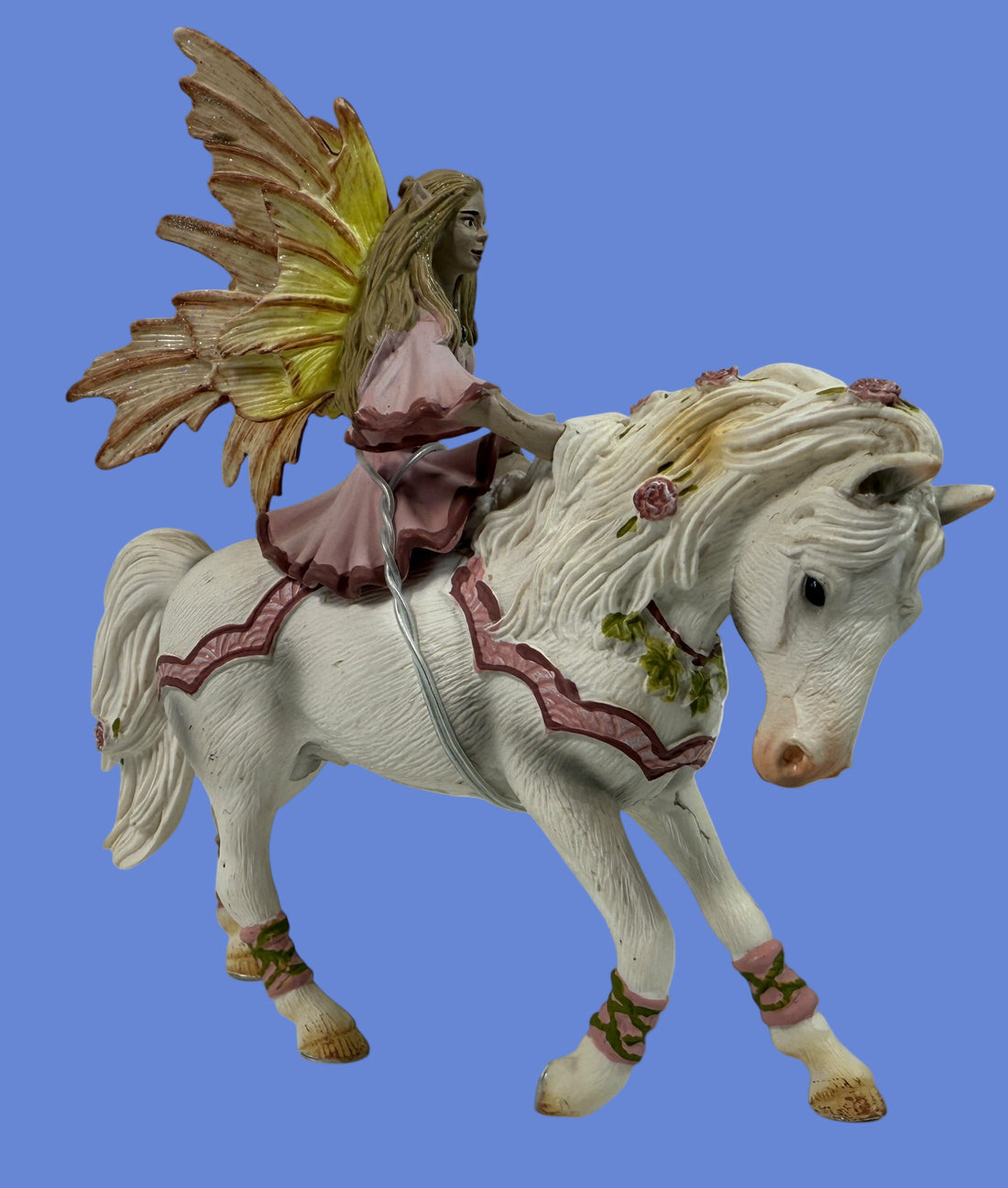 Schleich Bayala fairy on horse figurine (2006) – retired fantasy collectible, hand-painted PVC from Germany/China – Eco Depot Vintage Montreal.