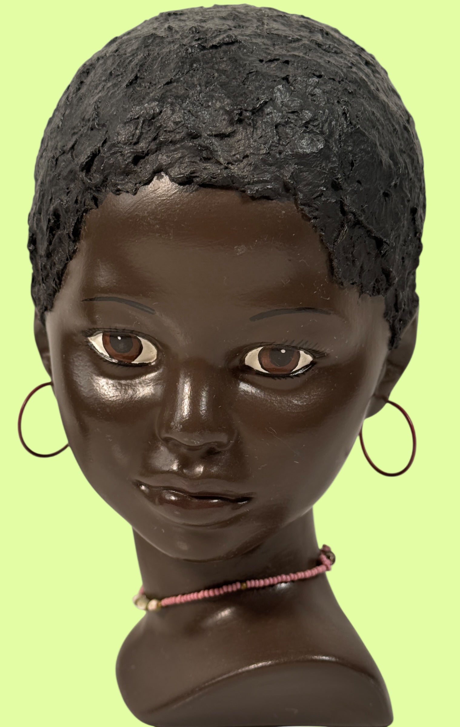 Handmade 1987 C.L.S. ceramic boy &amp; girl figurine pair, minimalist folk-art stoneware, vintage Canadian studio pottery, matte glaze, signed &amp; dated.