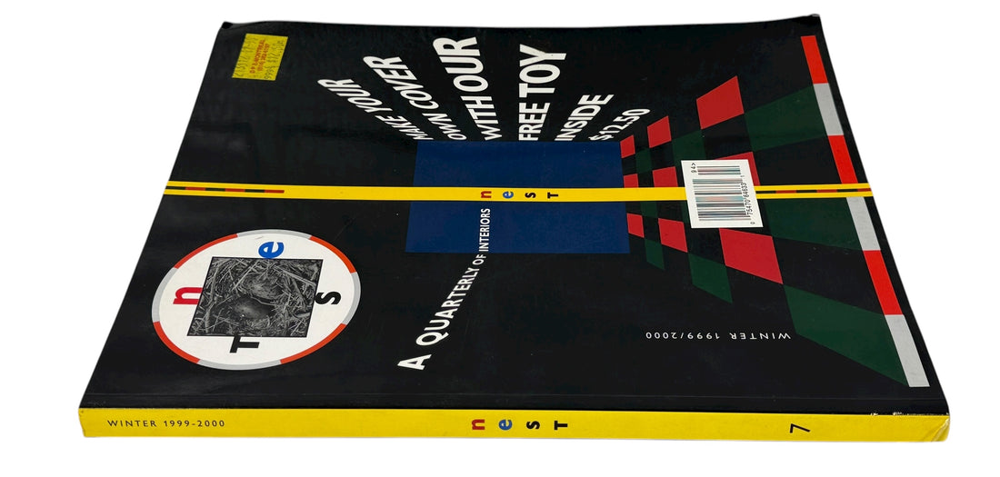 Collectible Nest Magazine Issue #7 (Winter 1999–2000). Bold interiors quarterly edited by Joseph Holtzman. Rare “Free Toy” concept cover.