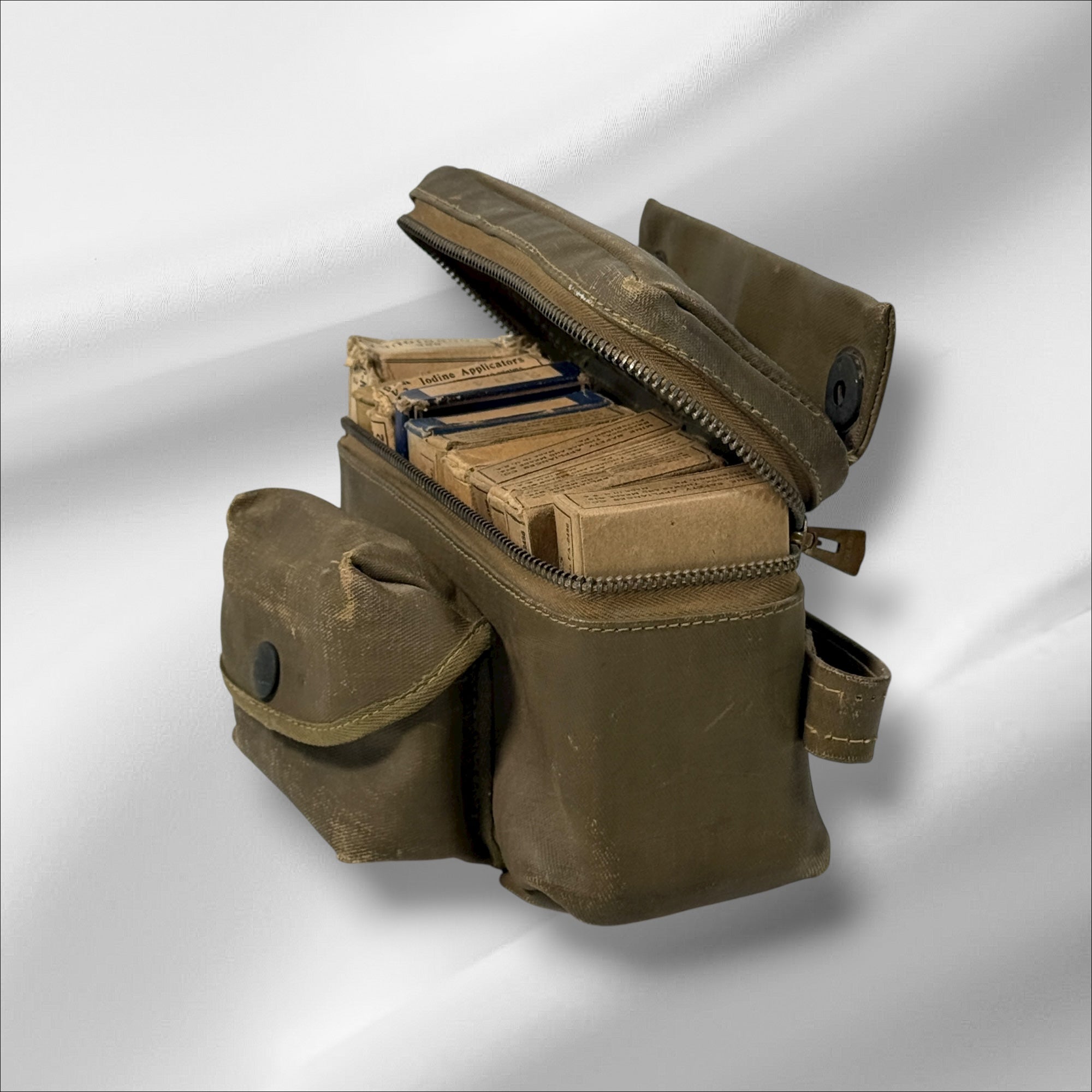 WWII Era Mine Safety Appliances Co. (MSA) First Aid Kit – Complete “Tabloid” Contents (c.1942–45)