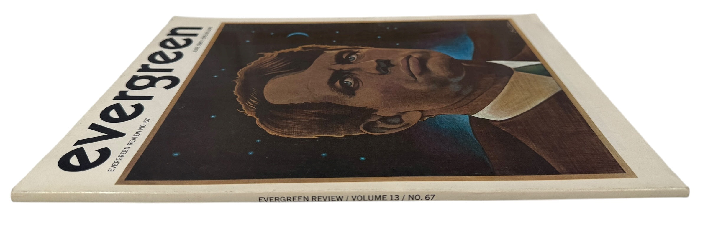 1969 Evergreen Review magazine featuring Robert F. Kennedy cover by Paul Davis. Classic counterculture issue with Burroughs, Hentoff &amp; Lahr.