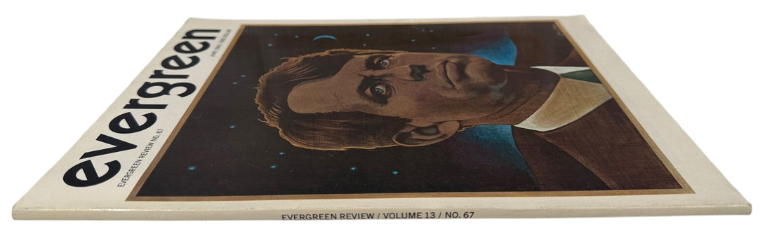 1969 Evergreen Review magazine featuring Robert F. Kennedy cover by Paul Davis. Classic counterculture issue with Burroughs, Hentoff &amp; Lahr.