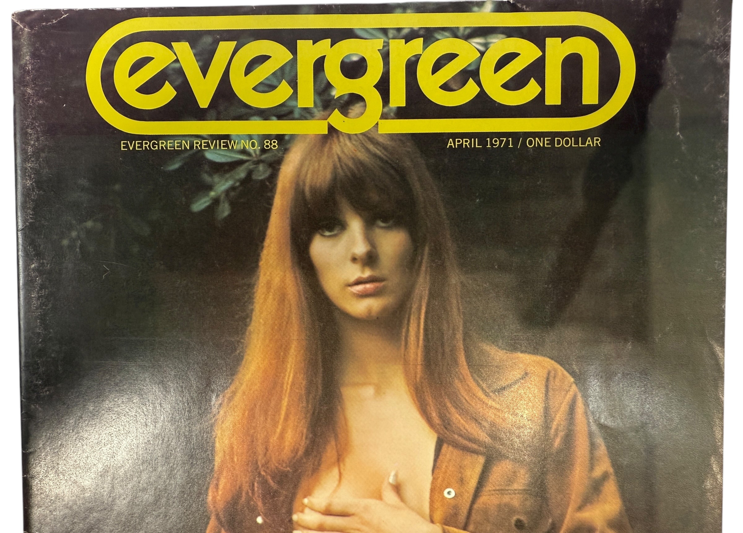 Evergreen Review No. 88 (Apr 1971) – Grove Press counterculture issue with bold cover; vintage literary and art collectible from 1970s avant-garde.