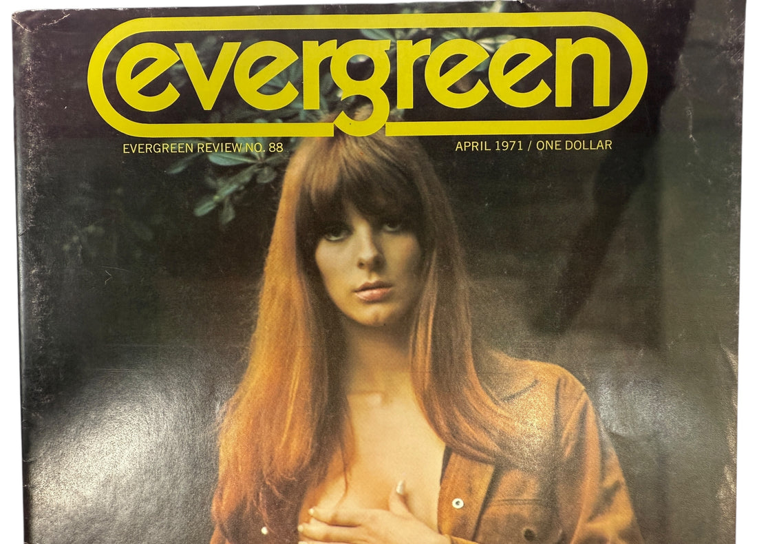 Evergreen Review No. 88 (Apr 1971) – Grove Press counterculture issue with bold cover; vintage literary and art collectible from 1970s avant-garde.