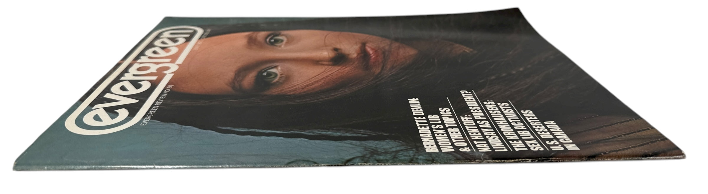 July 1971 Evergreen Review #91 – Bernadette Devlin interview, Frank O’Hara poems, Nat Hentoff essay, and erotic art by the Kronhausens.