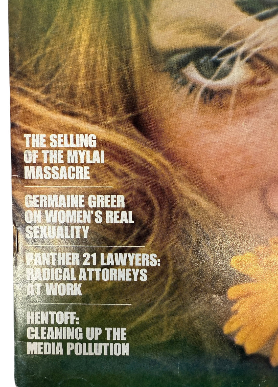 Evergreen Review No. 93 (Oct 1971) with Germaine Greer interview and My Lai feature. Vintage Grove Press issue in good condition, key 1970s feminist collectible.