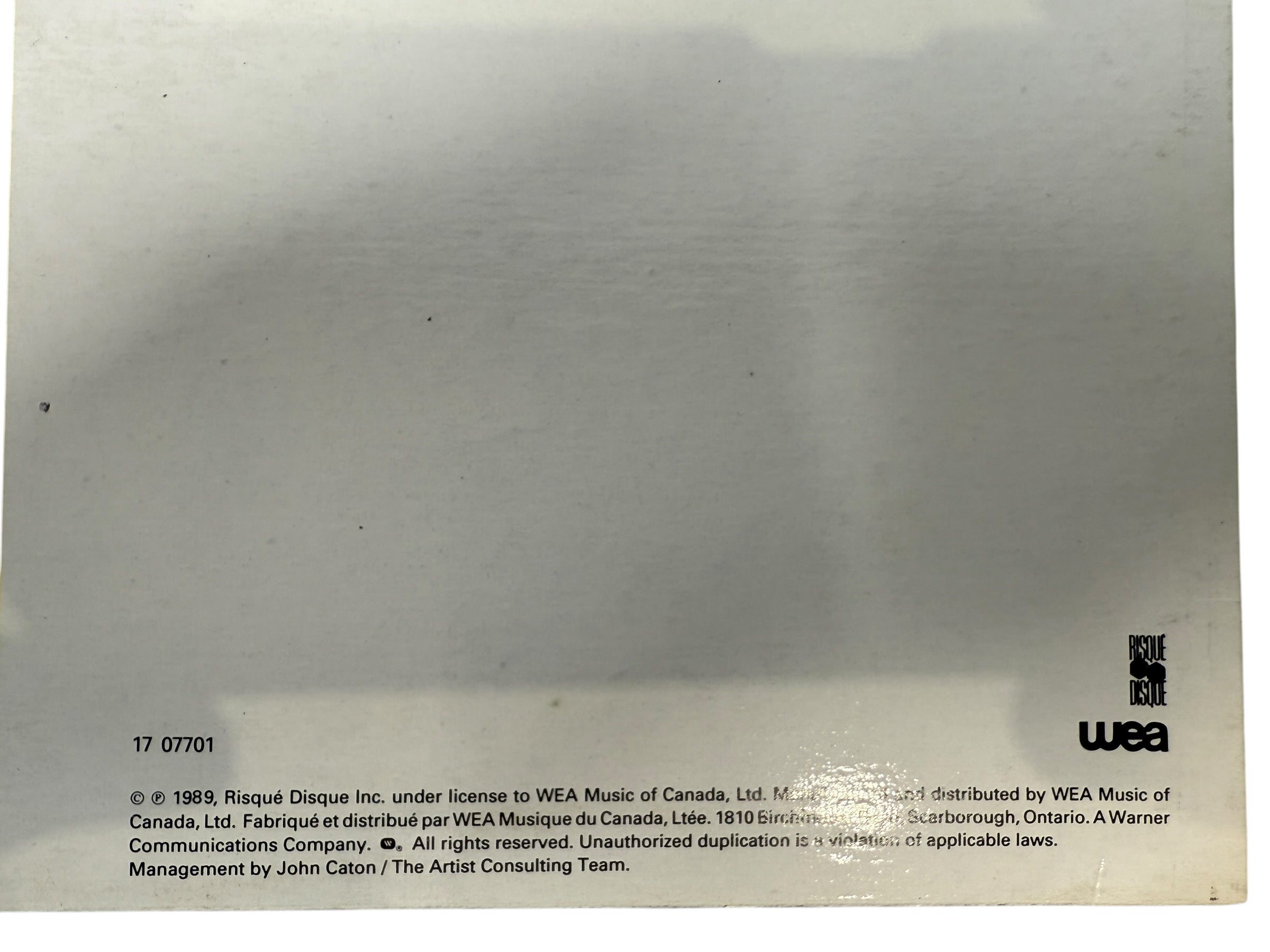 1989 Canadian LP Red Earth by Crash Vegas on Risqué Disque/WEA. VG+ vinyl, lyric sleeve included. Rare folk-rock pressing from late-’80s Canada.