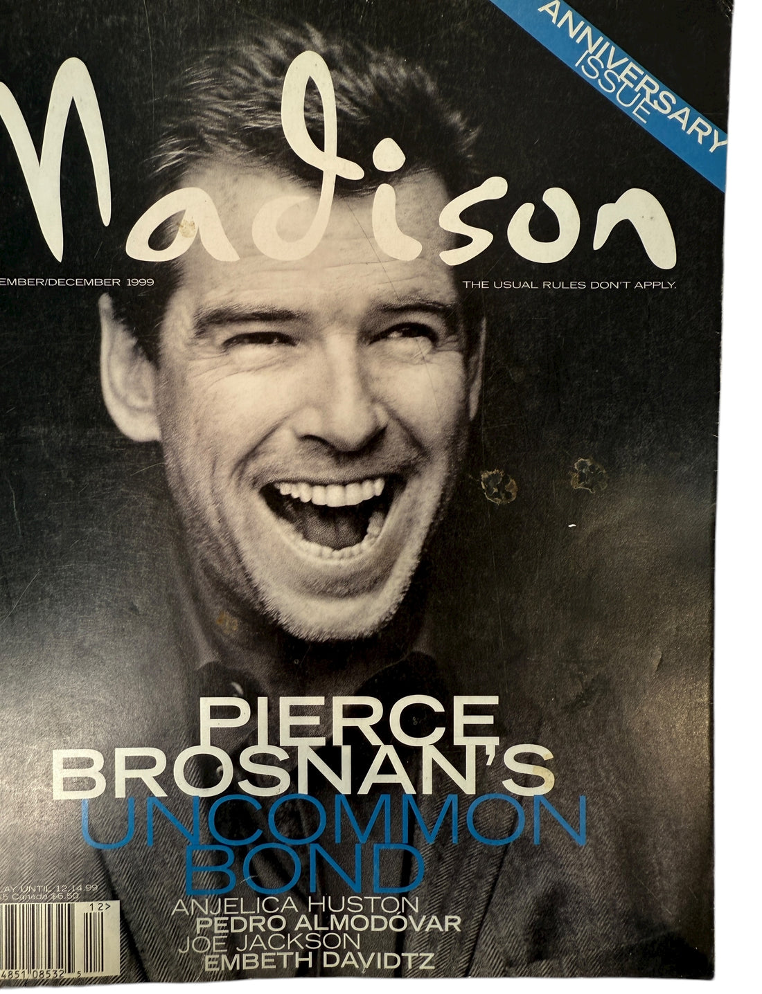 Madison Magazine Nov/Dec 1999 Pierce Brosnan cover – classic 1990s celebrity issue in excellent condition, ideal for Bond and magazine collectors.