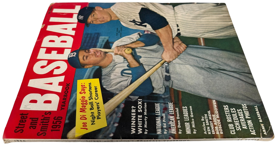 1956 Street &amp; Smith Baseball Yearbook with Duke Snider and Mickey Mantle cover, rosters, stats, and vintage MLB features. Classic 1950s baseball collectible.