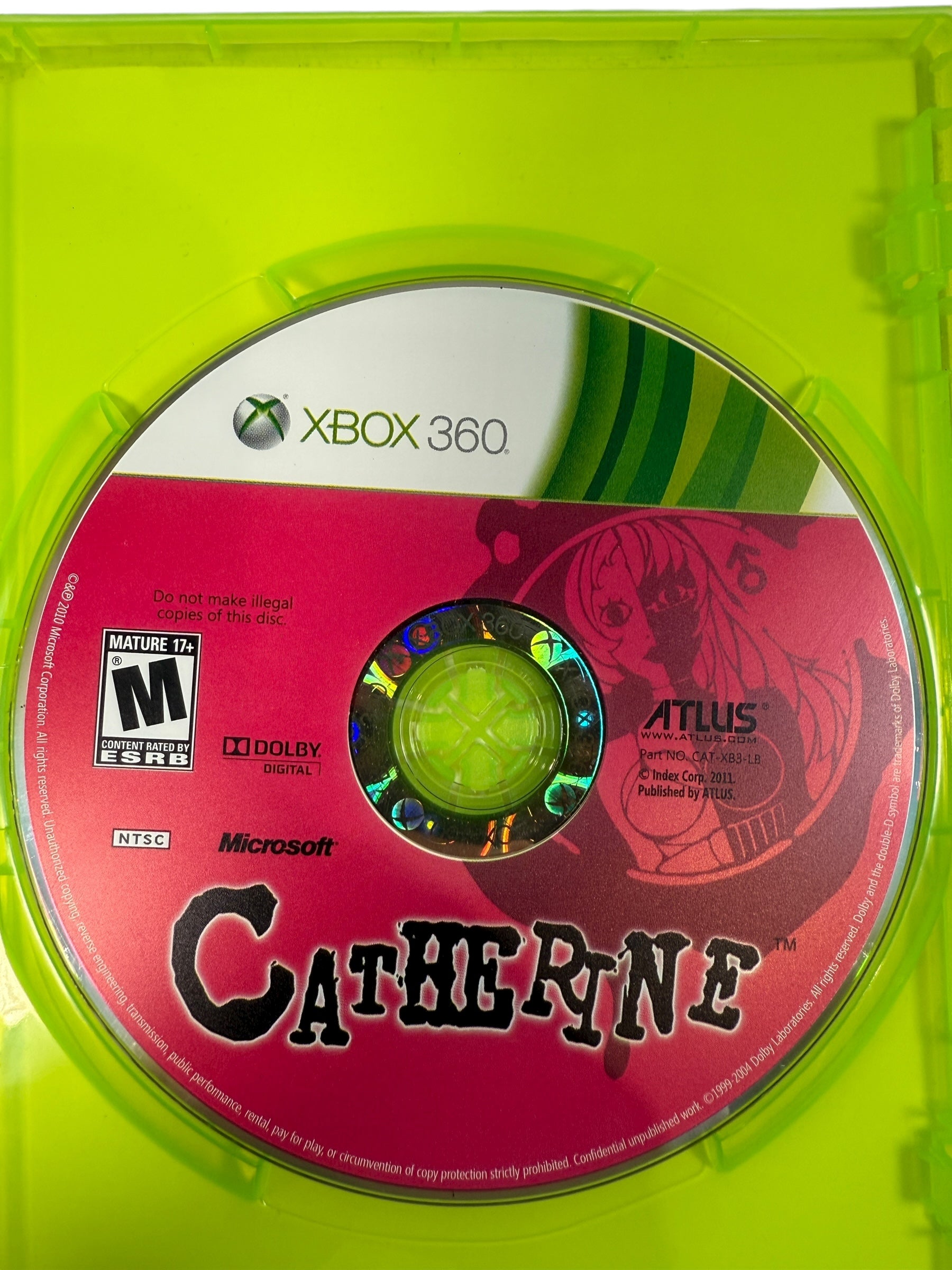 Catherine for Xbox 360 , NTSC, by Atlus – complete with manual, tested and clean. Cult-classic puzzle adventure game in great condition.