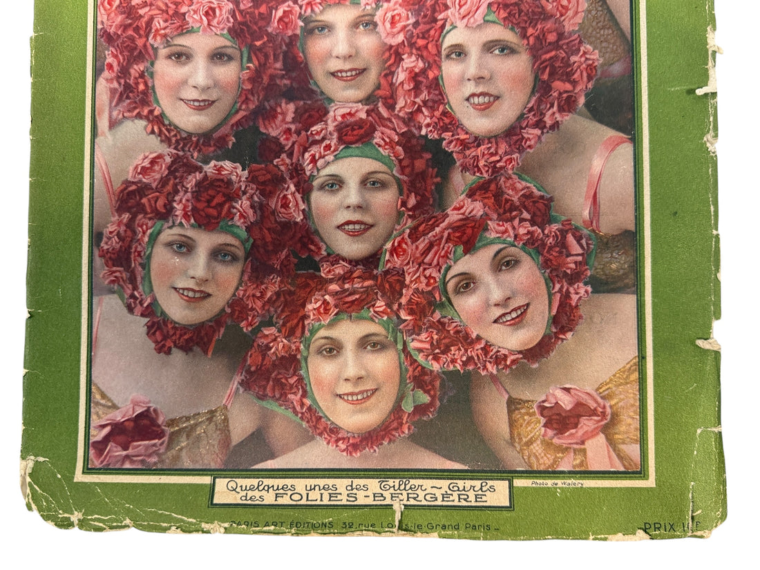 Vintage 1923 Folies-Bergère souvenir album by Paris Art Éditions. Rare Art Deco photos of Paris Music Hall dancers by Waléry.