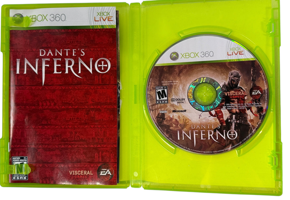 Complete Dante’s Inferno Xbox 360 with disc, case and manual. Very good condition, tested and authentic. Fast shipping from Montreal. Eco Depot sustainable resale.