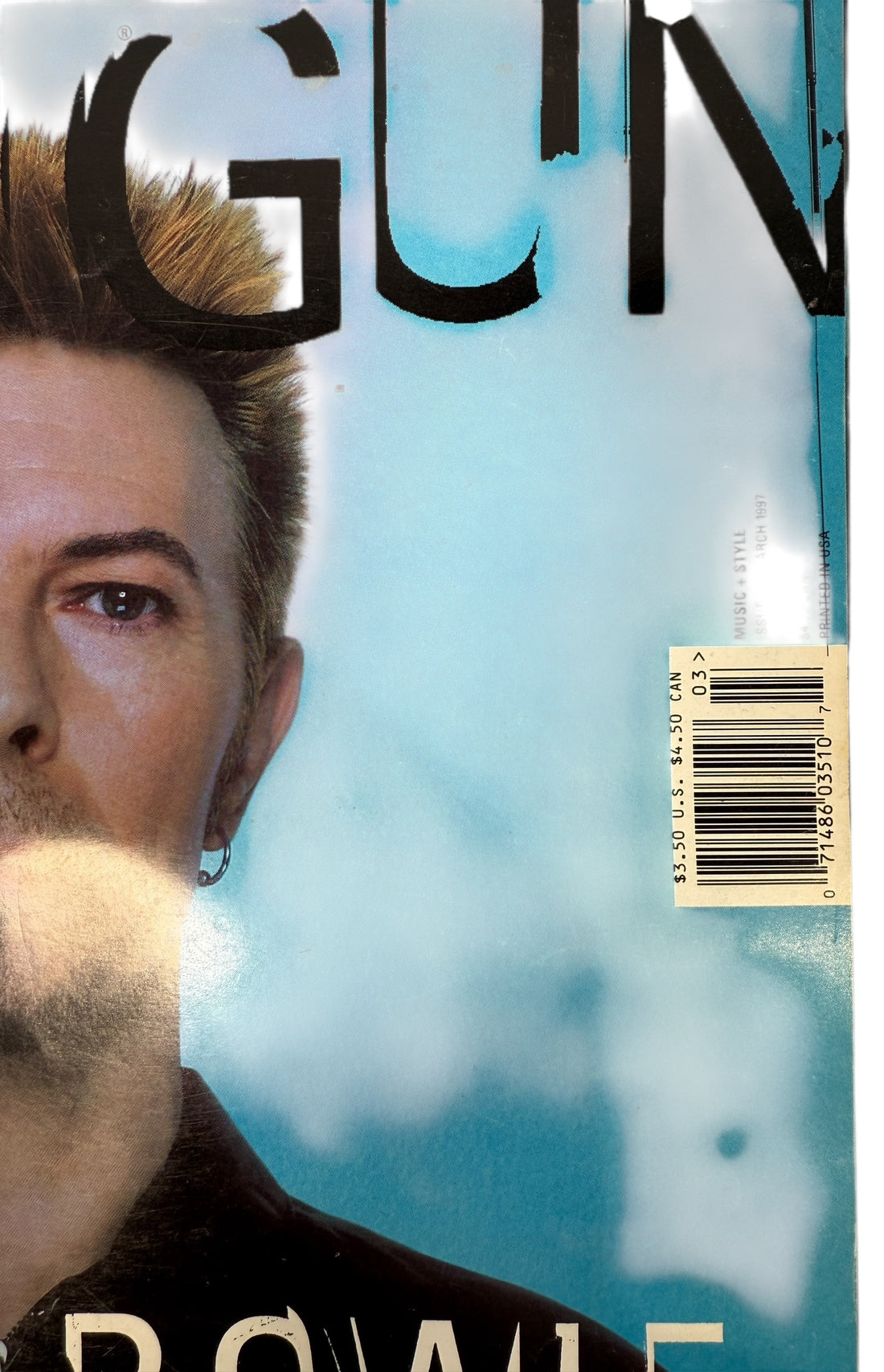 Ray Gun Issue 44 from March 1997 featuring David Bowie. Iconic 1990s music and design magazine with Ballard and Cronenberg. Vintage original.