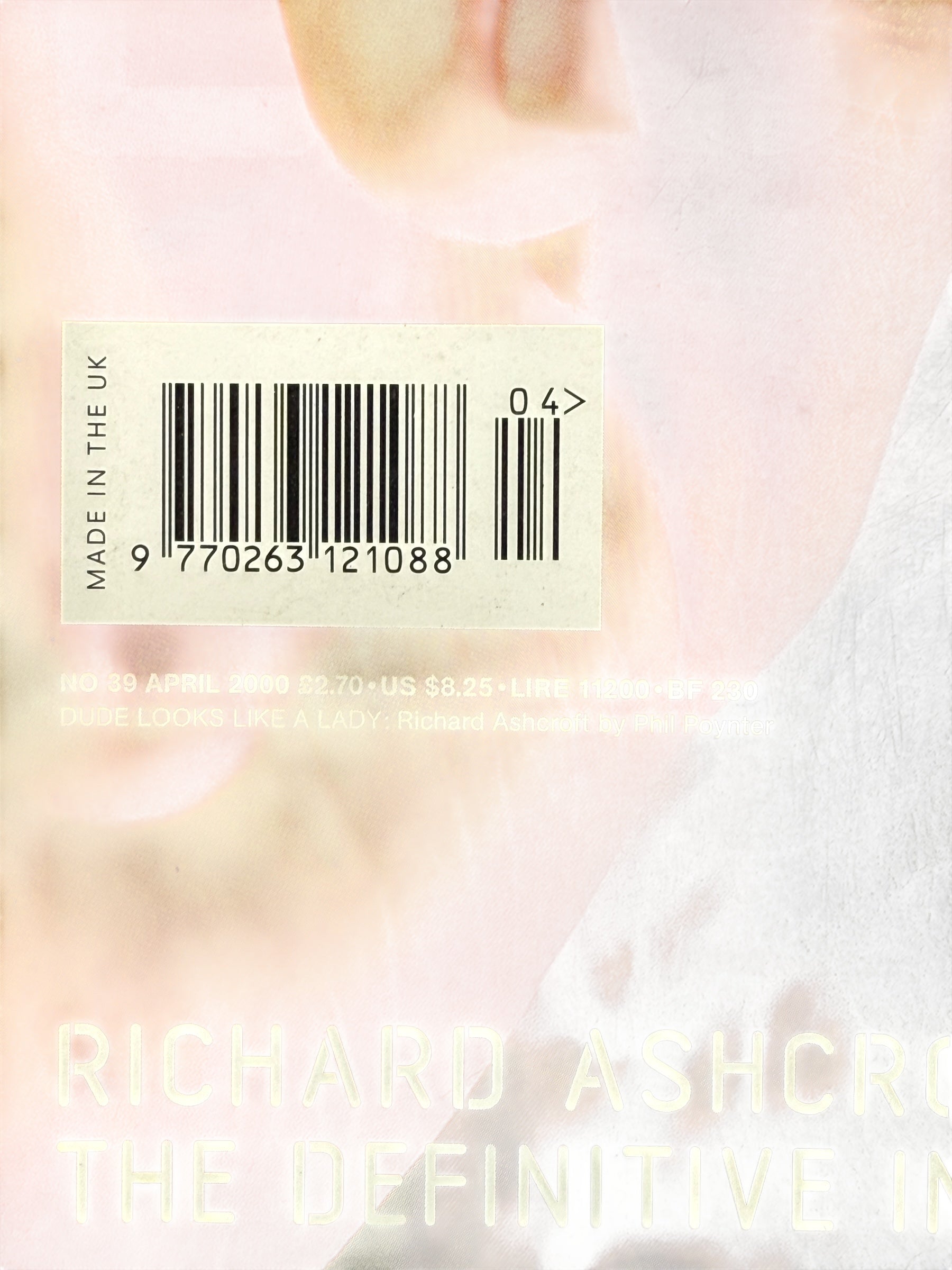 The Face April 2000 Richard Ashcroft Issue 39