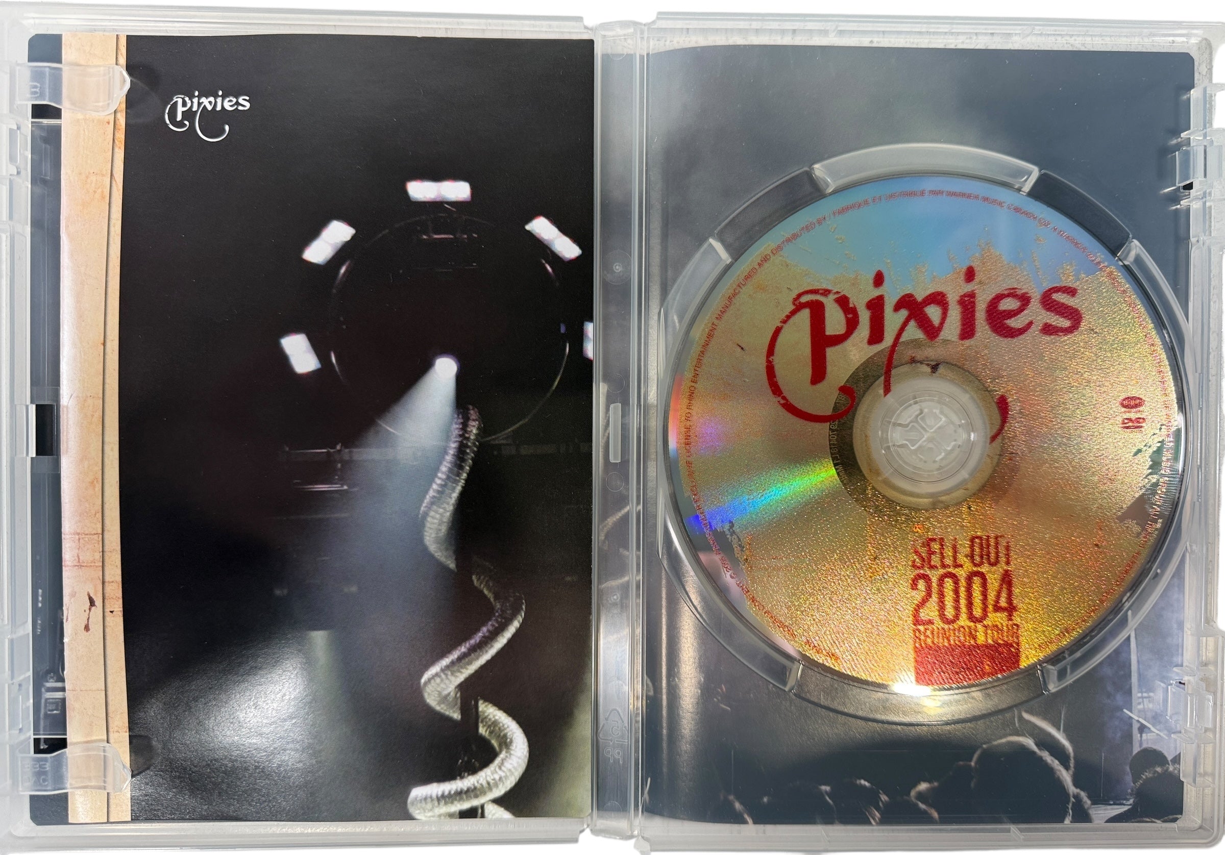 Official Pixies Sell Out 2004 Reunion Tour DVD featuring full live concert plus bonus festival performances. Dolby Digital 5.1. Tested, VG condition.
