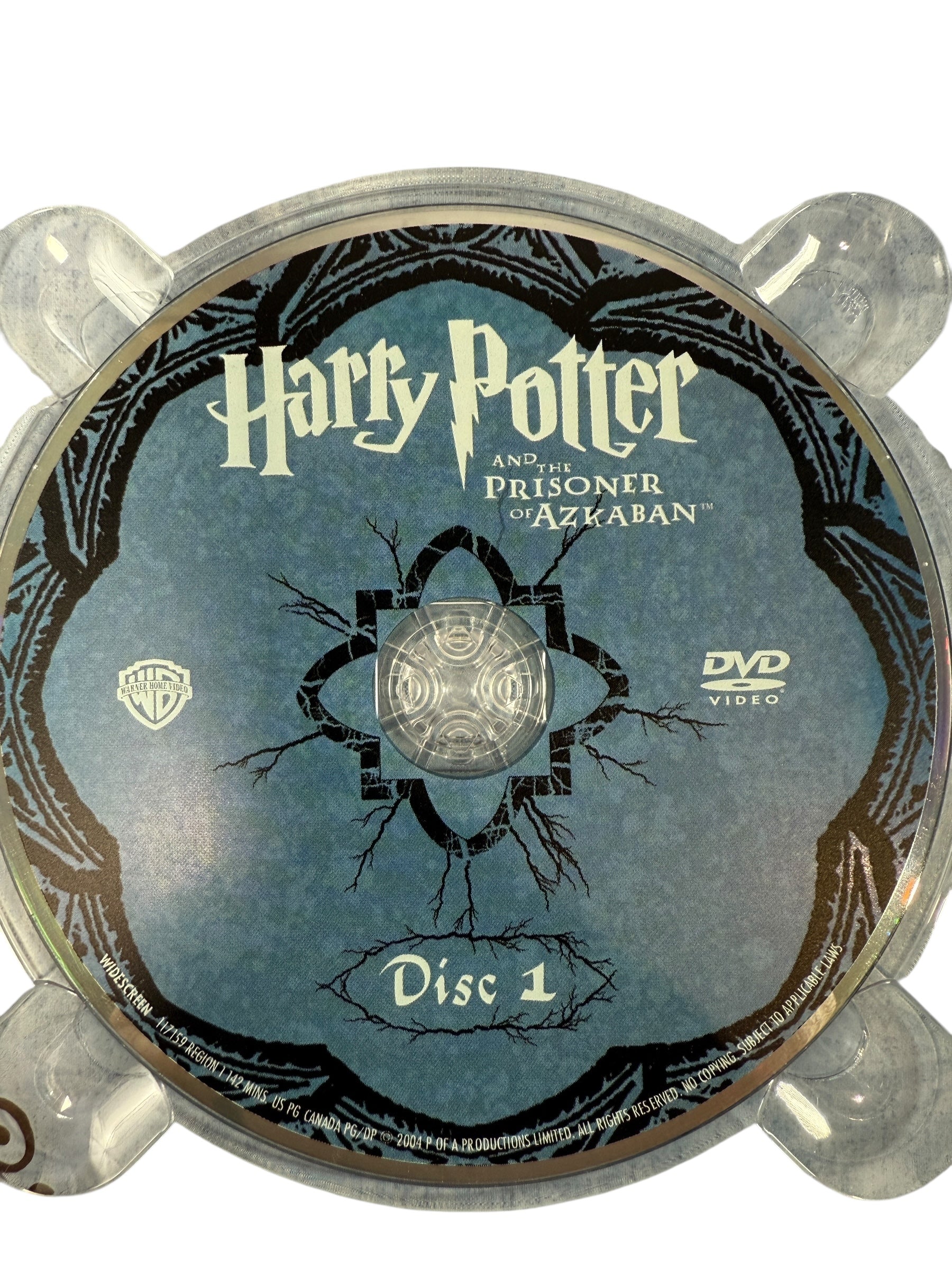 DVD case for 'Harry Potter and the Prisoner of Azkaban' with a blue and black design.