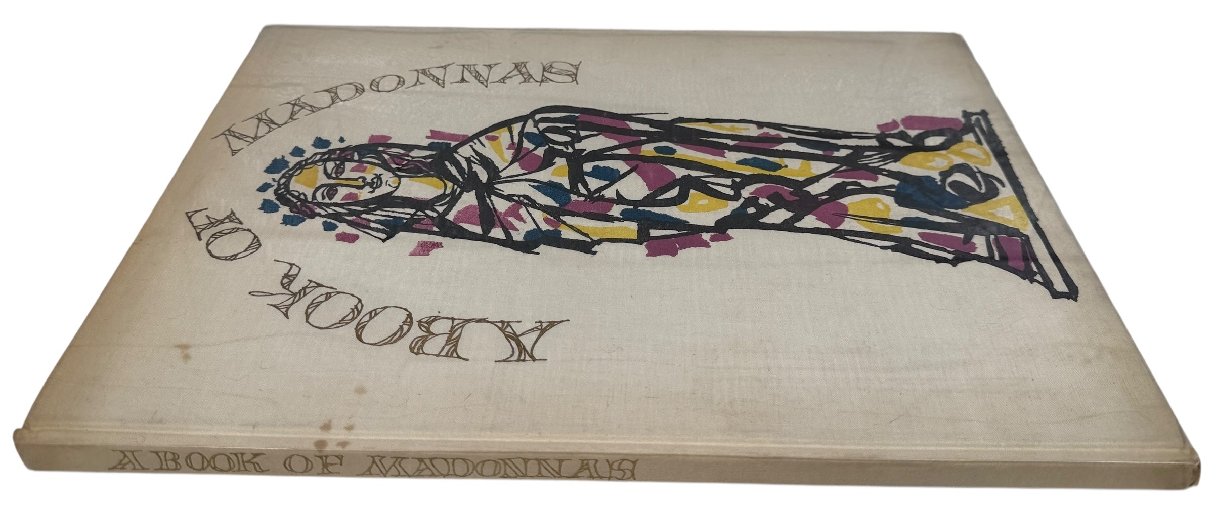 Vintage Artia Prague art book featuring Gothic Madonna sculpture from Bohemia. Oversized hardcover with museum-quality photography. 1960s.