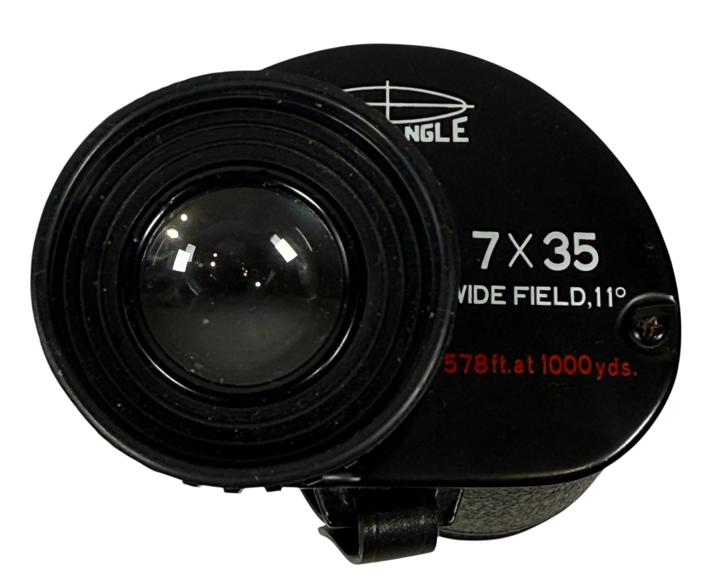 Vintage 7×35 wide-angle binoculars with case and caps. Clean optics, Japan made, 11-degree field. Ideal for birding, camping, cottage use. Complete and functional.