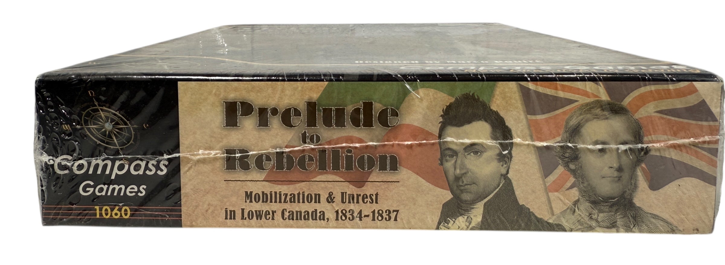Sealed Prelude to Rebellion board game by Compass Games. Historical 2-player CDG on Lower Canada’s Patriote unrest. Collector condition. Ships from Montreal.
