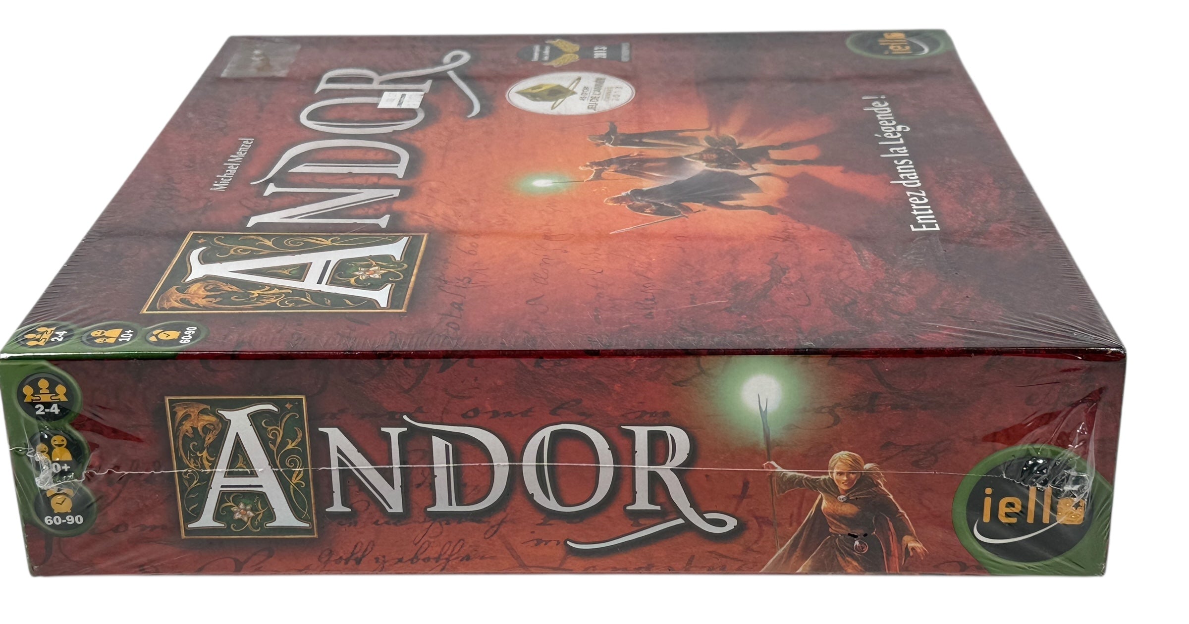 Award-winning cooperative board game Andor, sealed French edition by IELLO/Kosmos. Fantasy adventure, 2–4 players, ages 10+, giftable sealed copy.
