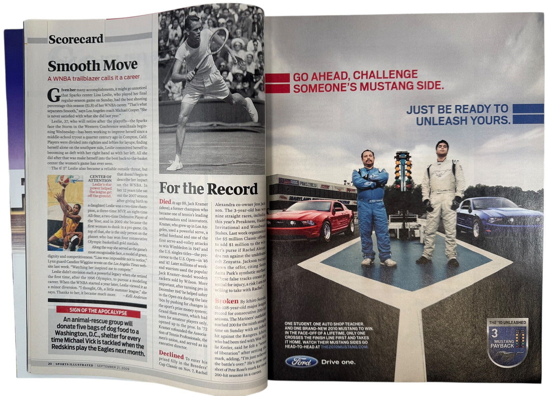 Sports Illustrated Sept 2009 with Adrian Peterson cover. Clean label-free VG copy. Great NFL collectible for Vikings fans and sports magazine collectors.